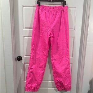 Vintage Obermeyer Snow Ski Pants Neon Bright pink neon Ladies Size 14 core tex